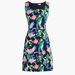 J. Crew Floral Basketweave Square-Neck Dress (not NWT)